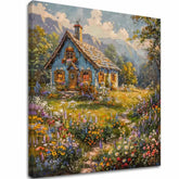 Πίνακας ζωγραφικής τοπίου σε καμβά Καλοκαιρινό καταφύγιο