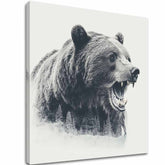 Η εικόνα για τον καμβά Bear in Fog - Forest Motif - εικόνα 2