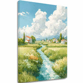 Η εικόνα για τον καμβά Summer Meadow - Landscape Motif - εικόνα 2