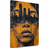 Η εικόνα στον καμβά City in Heads - Art Motif - εικόνα 2