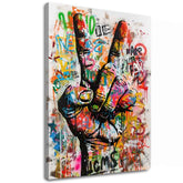 Εικόνα PEACE HAND | Ιταλικός καμβάς | διαφορετικές διαστάσεις