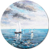 Στρογγυλές ζωγραφιές με ακρυλικό Γαλάζιοι ορίζοντες | διαφορετικές διαστάσεις