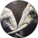 Στρογγυλές ζωγραφιές με ακρυλικό Touch of the African King | διαφορετικές διαστάσεις