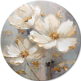 Στρογγυλά έργα ζωγραφικής με ακρυλικό Λουλούδια με φορέματα μπάλας | διαφορετικές διαστάσεις