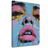 Εικόνα NEON LIPS σε καμβά | Ακρυλικό λεπτομέρειες