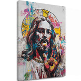 Εικόνα POP WARRIOR σε καμβά | Ζωγραφισμένη δομή