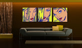 Χειροποίητη ζωγραφική POP Art LICHTENSTEIN 3 κομμάτι li5 - εικόνα 2