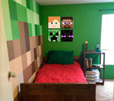 Minecraft painting - Χαρακτηριστικοί χαρακτήρες καμβά - Alex, Steve, Enderman, Creeper - εικόνα 4