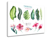 Τοιχογραφία με κείμενο Tropical set flamingo - εικόνα 3