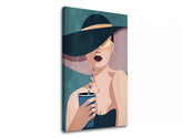 Η εικόνα στον καμβά WOMAN IN A HAT 002 - εικόνα 3