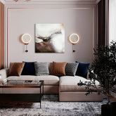Πίνακες σε καμβά PREMIUM ART | Αφηρημένη θολή ασπίδα