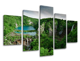 Ζωγραφική τοίχου 5 τμημάτων WATERFALLS