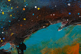 Ζωγραφισμένη εικόνα τοίχου EARTH 1 μέρος 100x70 cm