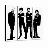 Χειροποίητη ζωγραφική POP Art Rolling Stones 4 τεμάχια rs – Τρισδιάστατη απεικόνιση του χειροποίητα ζωγραφισμένου καμβά σε λευκό φόντο. Κυρίαρχα χρώματα: μαύρο, λευκό, γκρι.