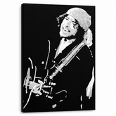 Χειροποίητος πίνακας ζωγραφικής POP Art Bob Dylan 1 μέρος bd – Τρισδιάστατη απεικόνιση του χειροποίητα ζωγραφισμένου καμβά σε λευκό φόντο. Κυρίαρχα χρώματα: μαύρο, λευκό, γκρι.