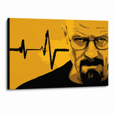 Χειροποίητος πίνακας ζωγραφικής POP Art BREAKING BAD 1 τεμάχιο brb2 – Τρισδιάστατη απεικόνιση του χειροποίητα ζωγραφισμένου καμβά σε λευκό φόντο. Κυρίαρχα χρώματα: κίτρινο, μαύρο, καφέ.