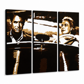 Χειροποίητος πίνακας ζωγραφικής POP Art James Bond 3 τεμαχίων bond1 – Τρισδιάστατη απεικόνιση του χειροποίητα ζωγραφισμένου καμβά σε λευκό φόντο. Κυρίαρχα χρώματα: μαύρο, καφέ, λευκό.