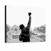 Χειροποίητος πίνακας ζωγραφικής POP Art ROCKY 1 κομμάτι rocky – Τρισδιάστατη απεικόνιση του χειροποίητα ζωγραφισμένου καμβά σε λευκό φόντο. Κυρίαρχα χρώματα: μαύρο, λευκό, γκρι.