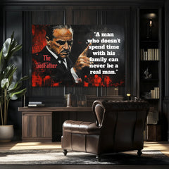Εικόνα THE GODFATHER σε καμβά | Εξατομικευμένο απόσπασμα PAPILORA