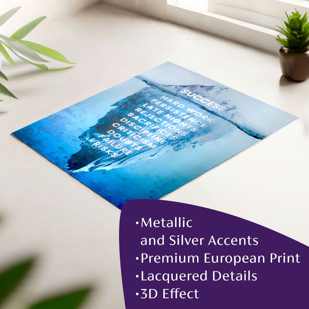 Αφίσα τοίχου με EXTRA εφέ - Παγόβουνο της Επιτυχίας | διάφορες διαστάσεις