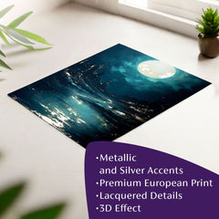 Αφίσα τοίχου με EXTRA εφέ - Moonlit Waves | διάφορες διαστάσεις