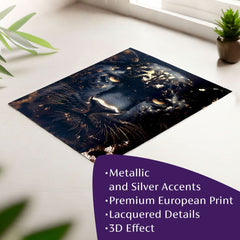 Αφίσα τοίχου με EXTRA εφέ - Χρυσός Πάνθηρας | διάφορες διαστάσεις