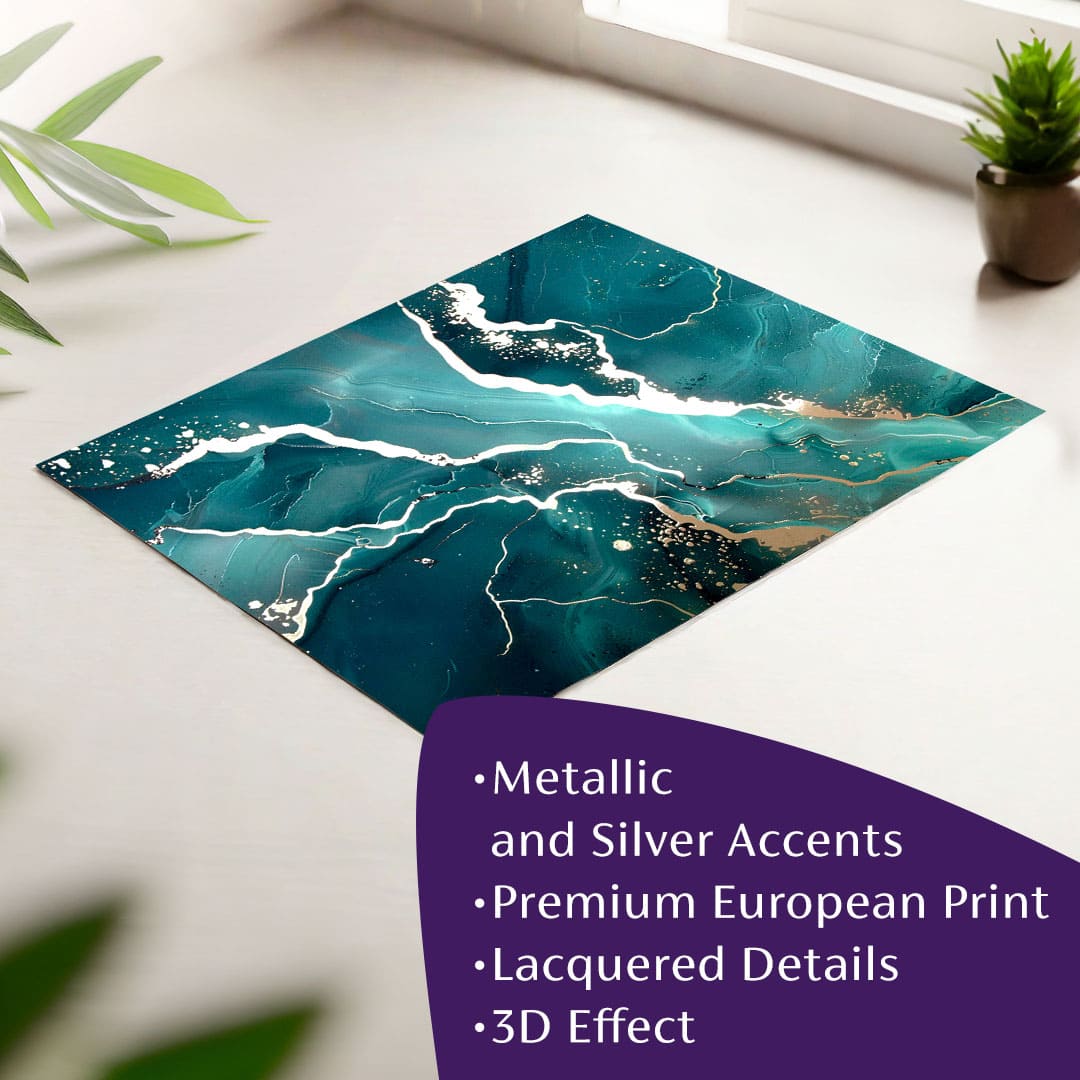 Αφίσα τοίχου με EXTRA εφέ - Marble of Sea | διάφορες διαστάσεις