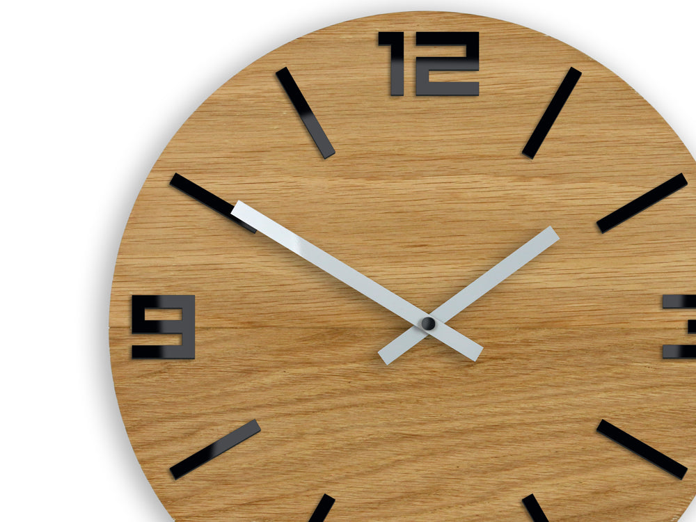 Ξύλινο ρολόι τοίχου ARABIC Μαύρο