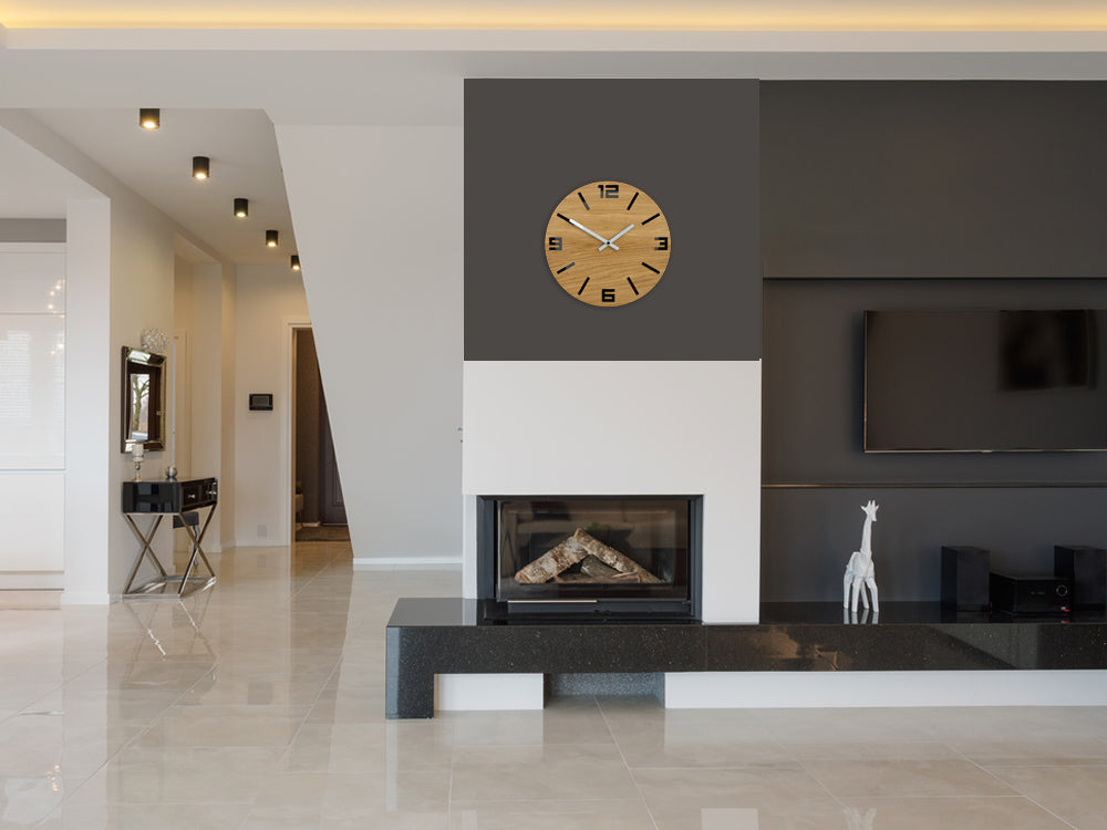 Ξύλινο ρολόι τοίχου ARABIC Μαύρο