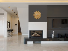 Ξύλινο ρολόι τοίχου ARABIC Μαύρο