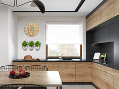 Ξύλινο ρολόι τοίχου SLIM White-Menthol