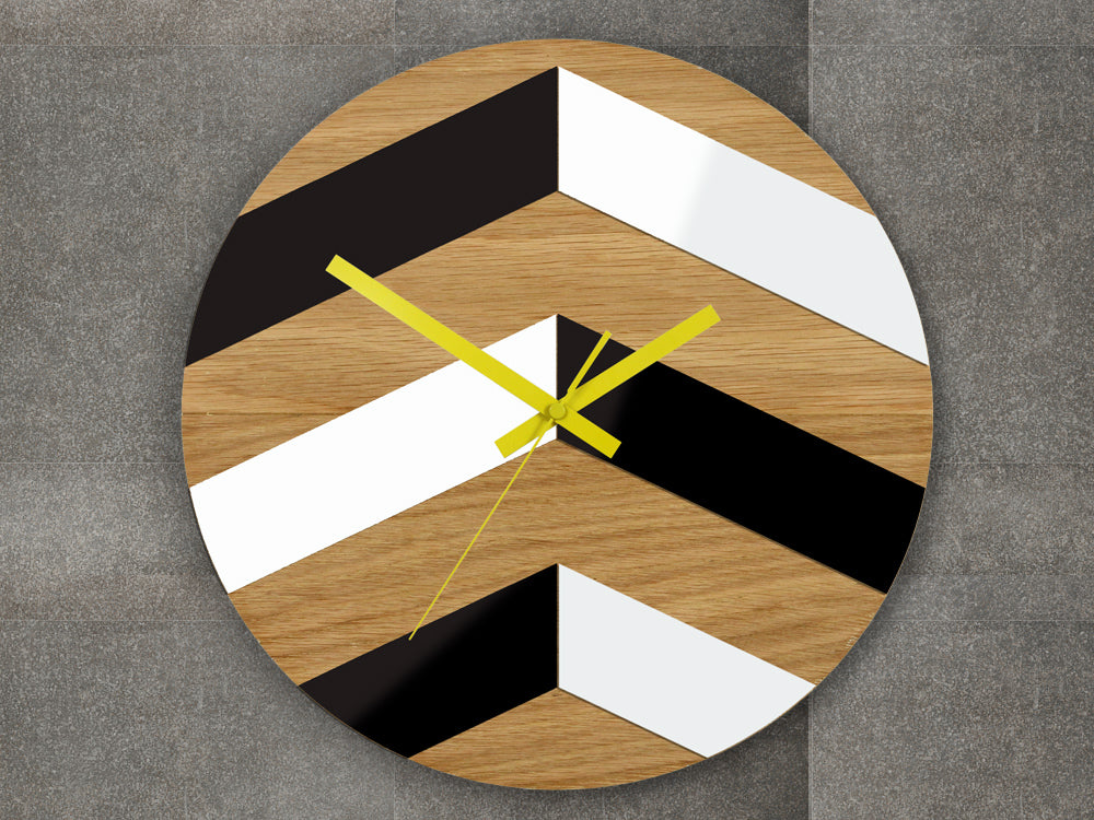 Ξύλινο ρολόι τοίχου Cikcak