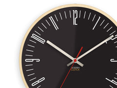 Μοντέρνο ρολόι τοίχου PIANO Μαύρο