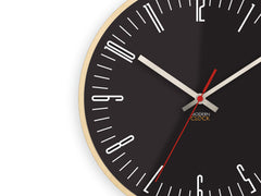 Μοντέρνο ρολόι τοίχου PIANO Μαύρο