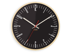 Μοντέρνο ρολόι τοίχου PIANO Μαύρο