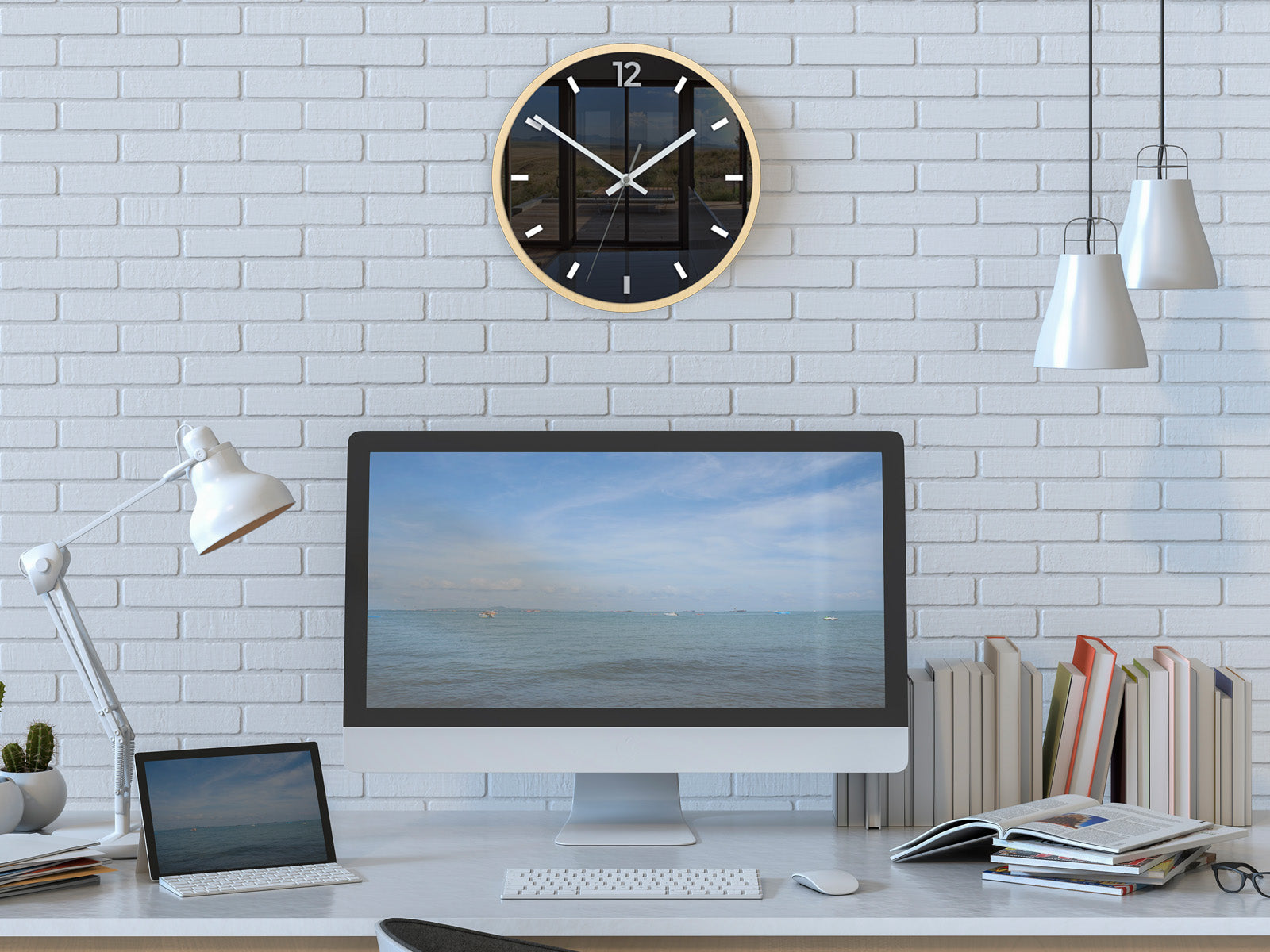 Μοντέρνο ρολόι τοίχου GRAFIT Γκρι