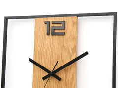 Μοντέρνα ρολόγια τοίχου RETRO Ξύλο-μέταλλο