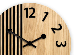 Ξύλινο ρολόι τοίχου Λονδίνο Μαύρο