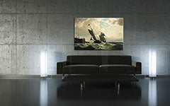 Η εικόνα στον καμβά MAKING HARBOR - William Bradford REP022