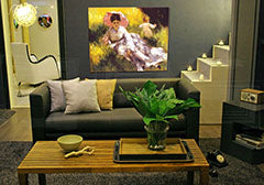 Η εικόνα στον καμβά ΓΥΝΑΙΚΑ ΜΕ ΠΑΡΑΣΟΛΗ - Pierre Auguste Renoir REP115