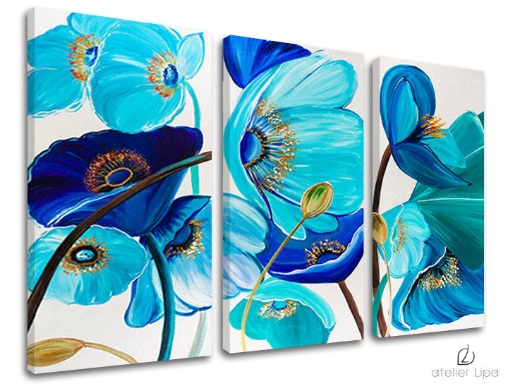 Αναπαραγωγή του συγγραφέα σε καμβά FLOWERS 135x100 cm