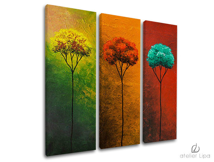 Αναπαραγωγή του συγγραφέα σε καμβά TREES 60x60 cm