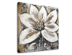 Η εικόνα στον καμβά FLOWERS Discount 60 % 100X100 cm