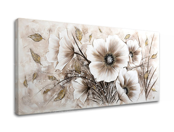 Η εικόνα σε καμβά FLOWERS 140X70 cm