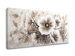 Η εικόνα σε καμβά FLOWERS 140X70 cm