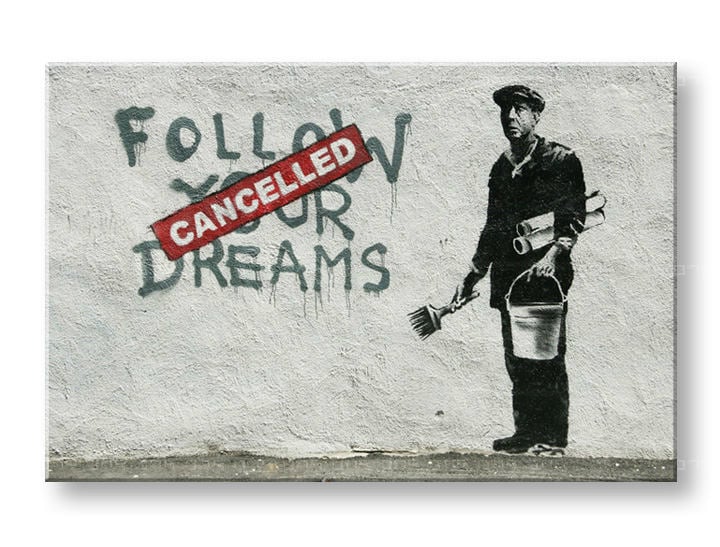 Εικόνα σε καμβά STREET ART – BANKSY 60x90 cm