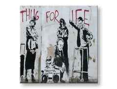 Εικόνα σε καμβά STREET ART – BANKSY Έκπτωση 60 % 50x50 cm