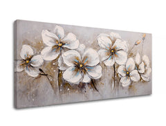 Η εικόνα στον καμβά FLOWERS Discount 40 % 100X50 cm