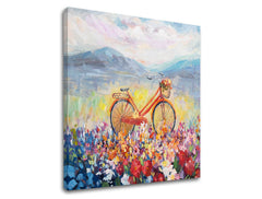 Η ζωγραφική σε καμβά Καλοκαίρι στο ποτάμι 90x80 cm