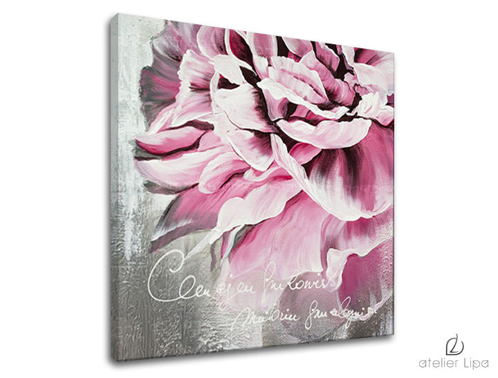 Αναπαραγωγή του συγγραφέα σε καμβά FLOWERS Discount 60 % 60X60 cm